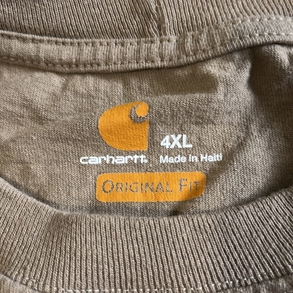 Carhartt Light Brown Tee Size 4XL - Picture 5 of 8